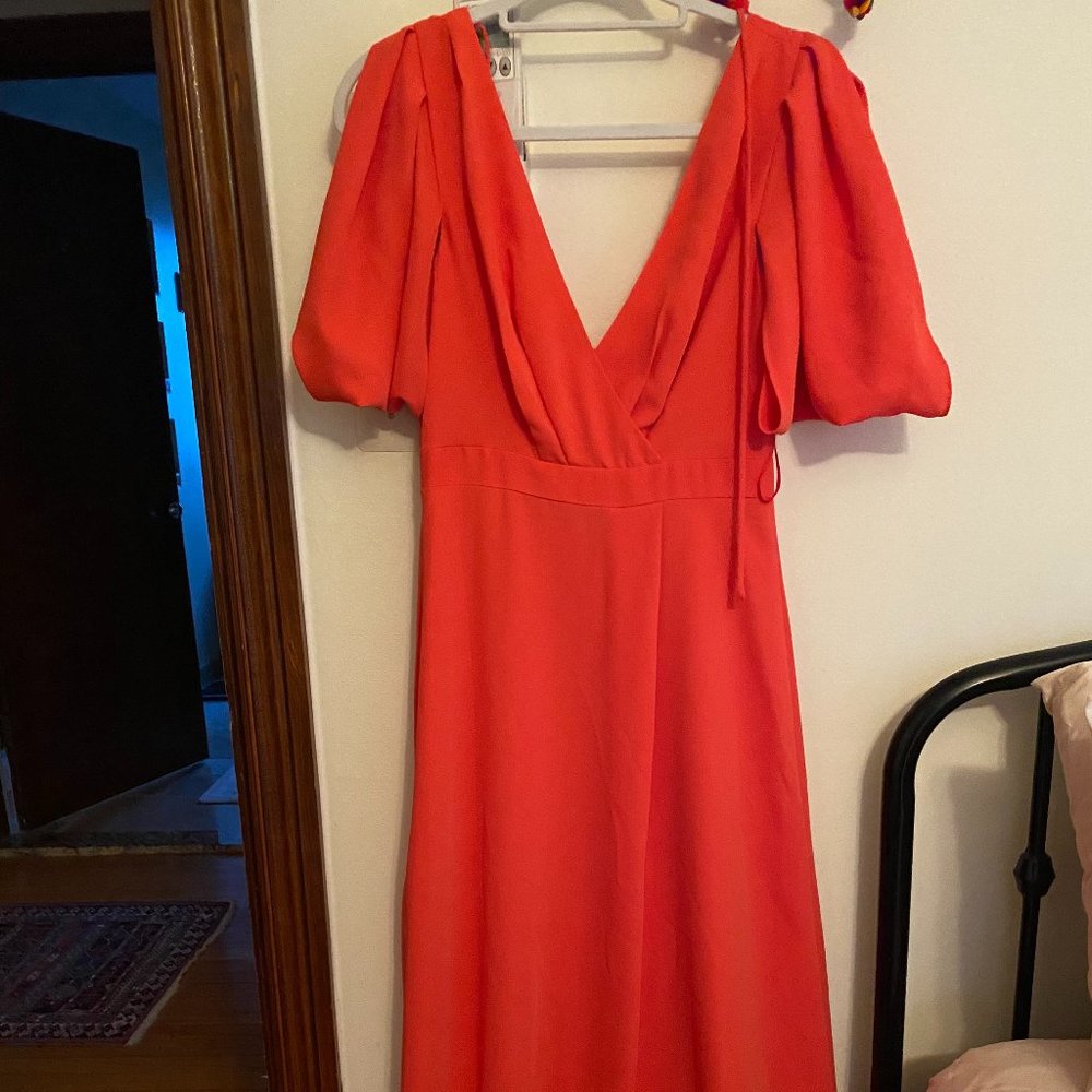 COPY - J. Crew felicity long dress in drapery matte crepe